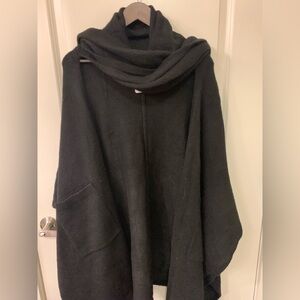 Free People black poncho